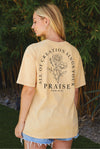 OAT COLLECTIVE - PRAISE THE  LORD Mineral Graphic Top: M / LT.GREY