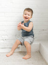 Colored Organics - Baby and Kids Gavin Linen Shorts - Mist: 5T/6