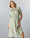 Downeast - Verona Dress: S / Seagrass