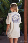 OAT COLLECTIVE - THERE IS FREEDOM Oversized Graphic Top : L/XL / CREAM