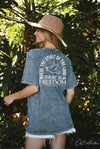 OAT COLLECTIVE - THERE IS FREEDOM Oversized Graphic Top : L/XL / CREAM