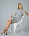 Downeast - Fave French Terry Dress: M / Cream Stripe