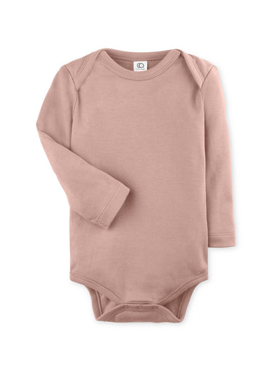 Colored Organics - Organic Baby Long Sleeve Classic Bodysuit - Blush: 0-3M