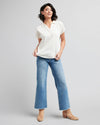 Downeast - Avery Polo Top: L / Gardenia