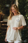 OAT COLLECTIVE - THERE IS FREEDOM Oversized Graphic Top : L/XL / CREAM