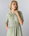 Downeast - Verona Dress: M / Seagrass