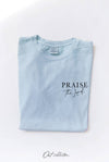 OAT COLLECTIVE - PRAISE THE  LORD Mineral Graphic Top: M / LT.GREY