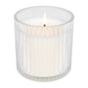 Sweet Water Decor - Cashmere and Vanilla 11 oz Soy Candle, Fluted Ribbed Jar