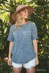 OAT COLLECTIVE - PRAISE THE  LORD Mineral Graphic Top: M / LT.GREY