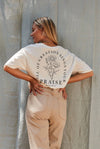 OAT COLLECTIVE - PRAISE THE  LORD Mineral Graphic Top: S / LT.GREY