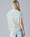 Downeast - Seaport Stripe Top: S / Dark Green Stripe