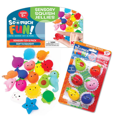 Novelty Brands - SO MUCH FUN! SQUISH JELLIES 6 PK 12 PIECES PER PACK