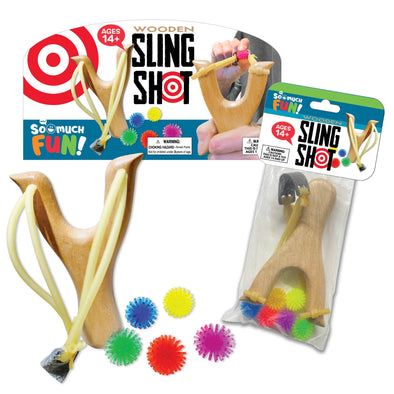 Novelty Brands - SO MUCH FUN! WOODEN SLING SHOT 12 PIECES PER PACK