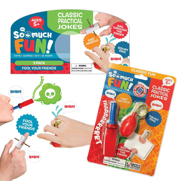 Novelty Brands - SO MUCH FUN! CLASSIC PRACTICAL JOKES 3 PK 12 PIECES PER PACK