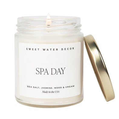 Sweet Water Decor - Spa Day Soy Candle - Clear Jar - 9 oz