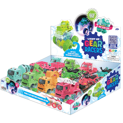 Novelty Brands - SO MUCH FUN! LIGHT UP PUSH & GO RACERS- 12 PER DISPLAY