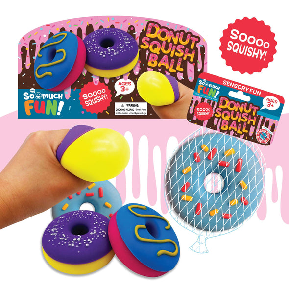 Novelty Brands - SO MUCH FUN! DONUT SQUISH BALL 12 PIECES PER PACK