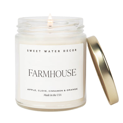 Sweet Water Decor - Farmhouse Soy Candle - Clear Jar - 9 oz